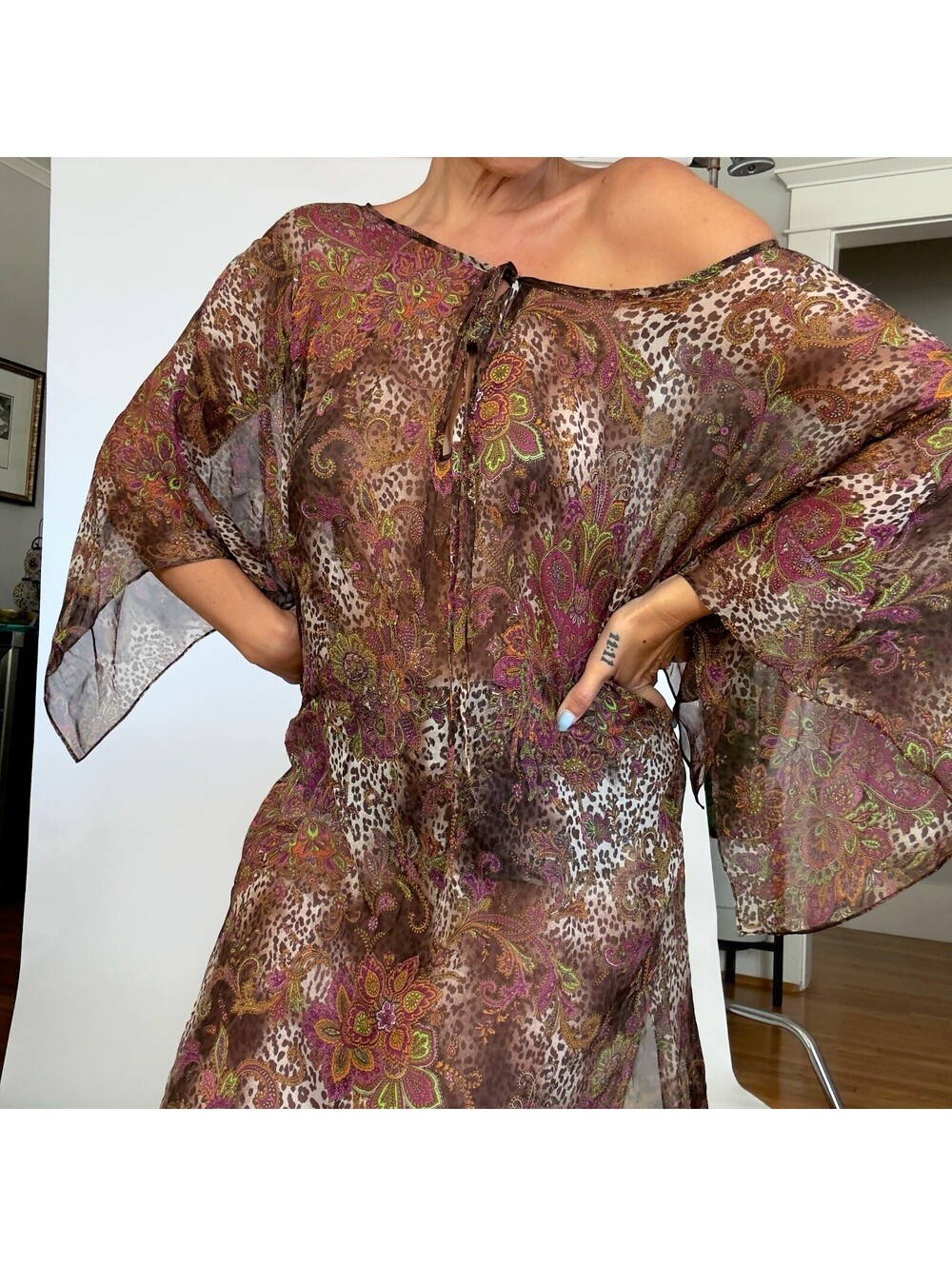Y2K Vintage Silk Dress - Picture 5 of 8
